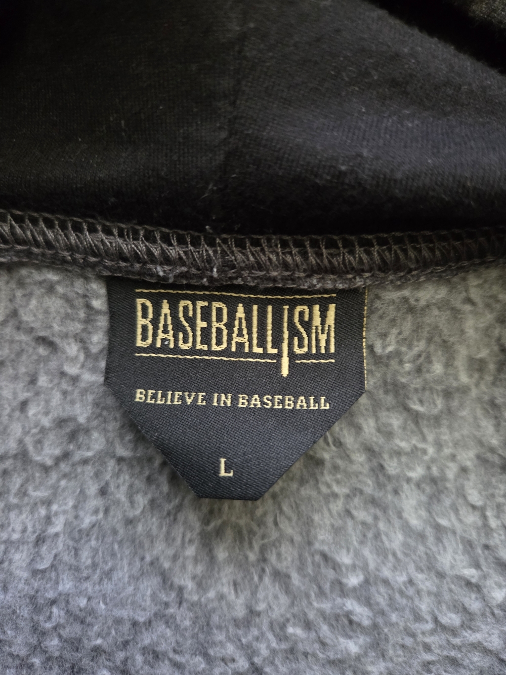 Baseballism Dark Gray Hoodie  Sweatshirt - Picture 4 of 7